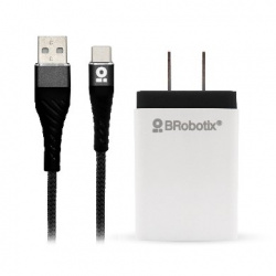 CARGADOR BROBOTIX USB C/CABLE TIPO C CARGA RÁPIDA 963325